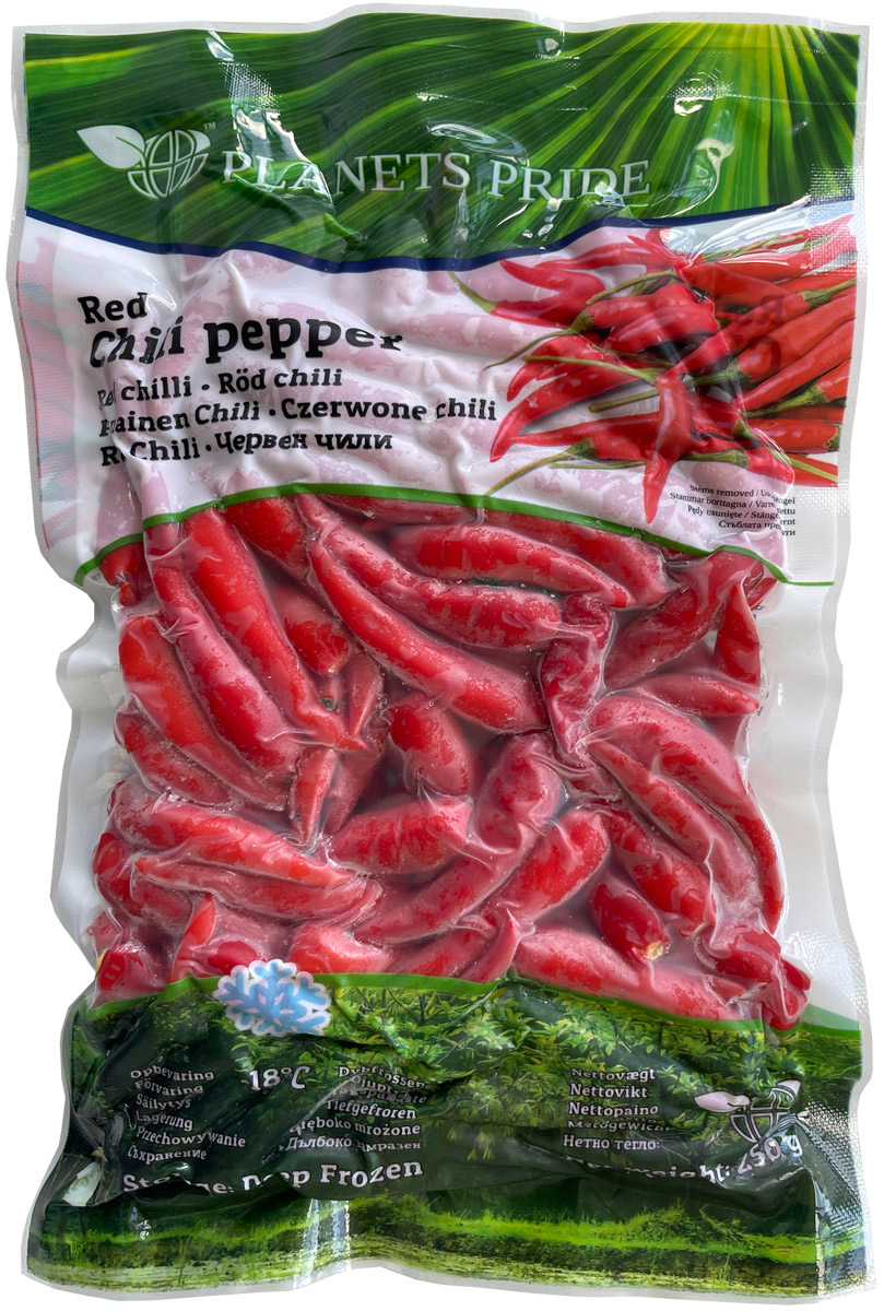 Rød Chili Frossent 250g