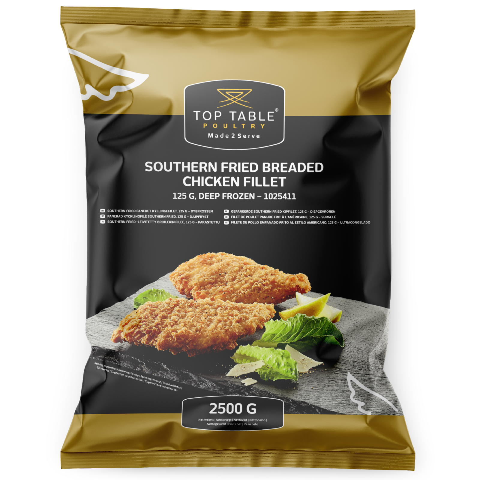 Southern Fried Kyllingefilet Top Table 125g 2x2,5kg