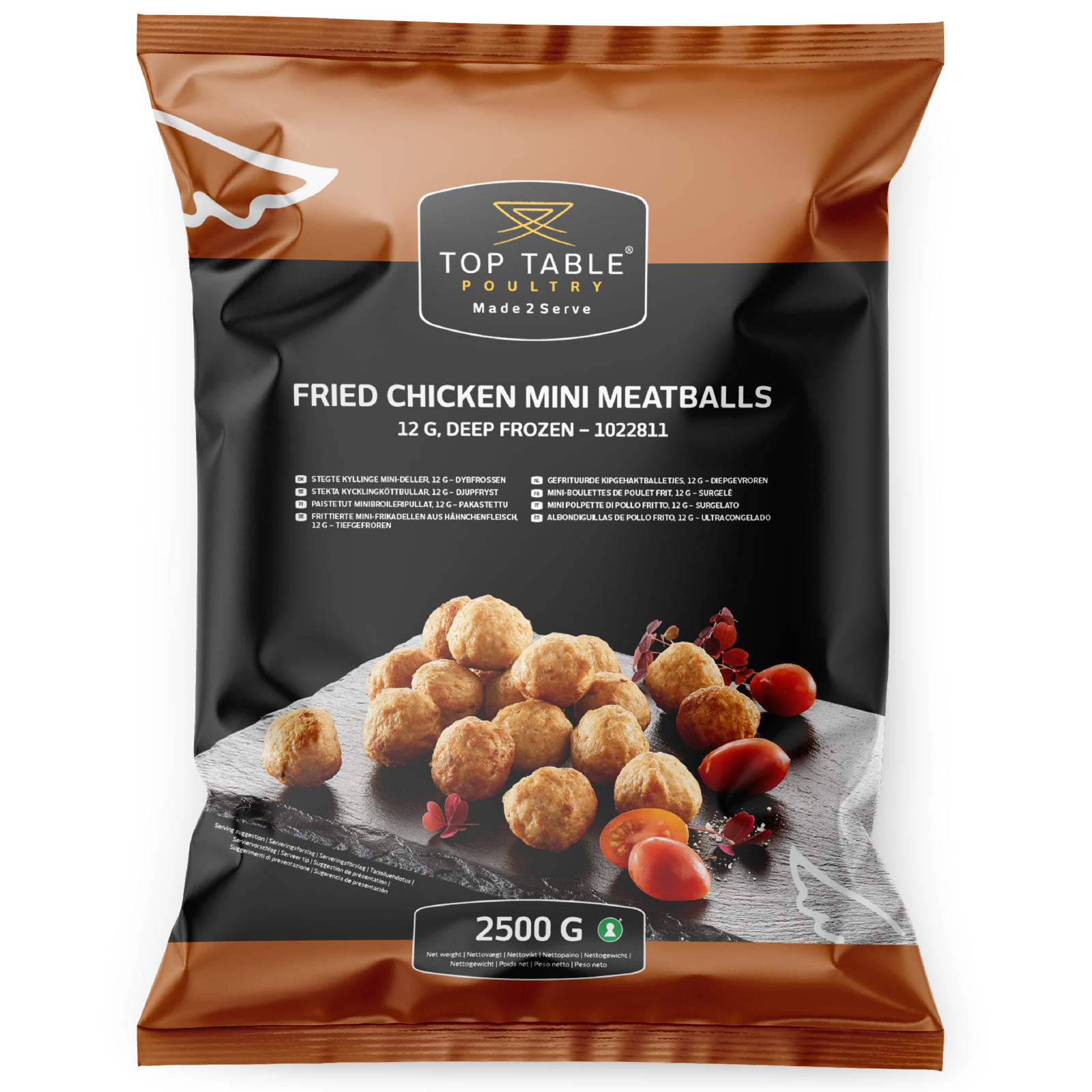 Stegt Kylling Frikadeller Top Table 12g 2x2,5kg