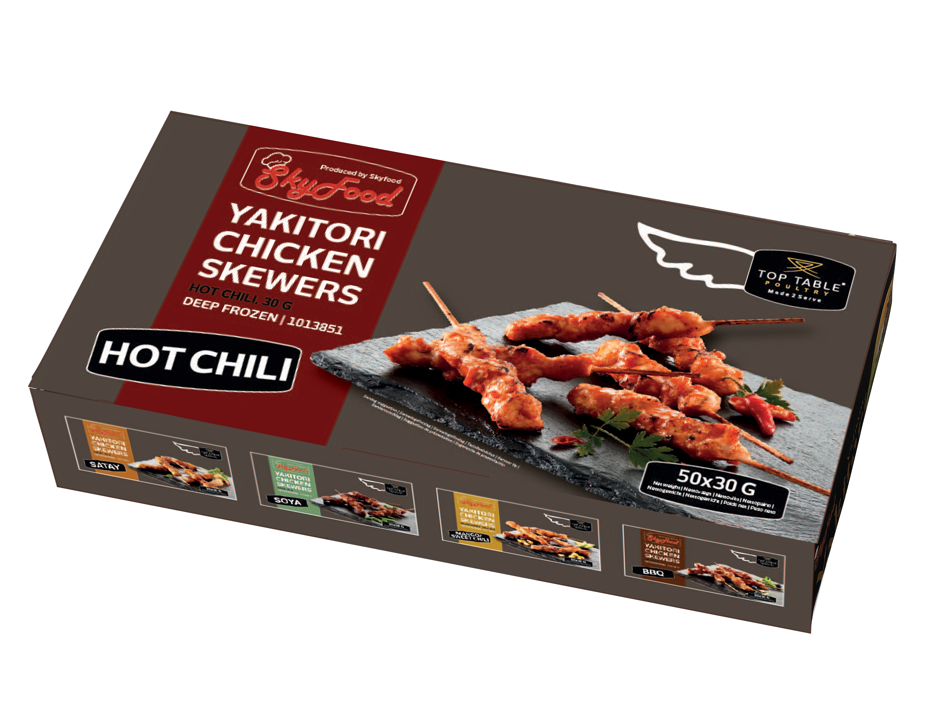 Yakitori Chicken Skewers Hot Chili 50x30g