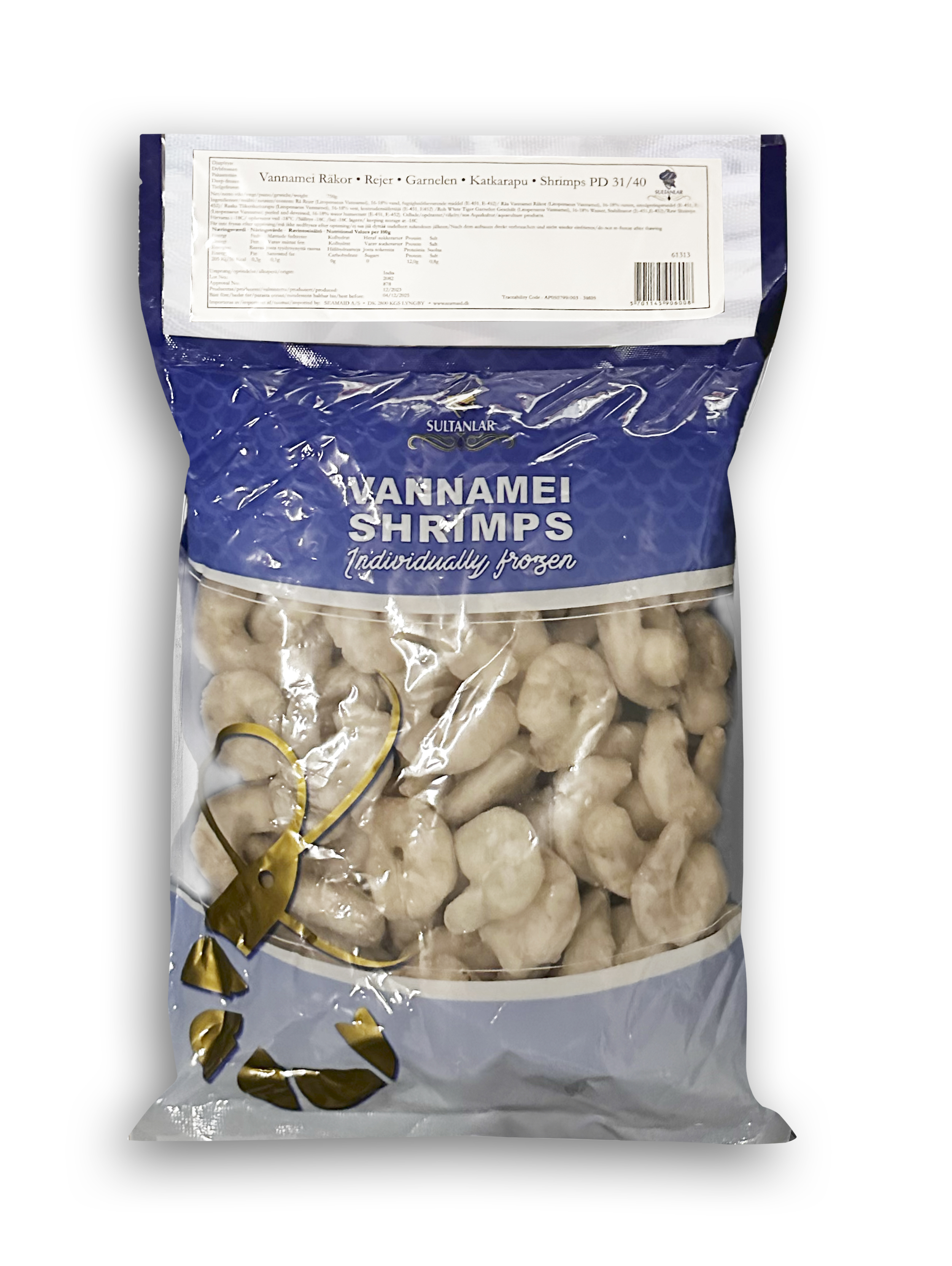 Vannamei Rejer 31/40 PD 25% 10x1kg