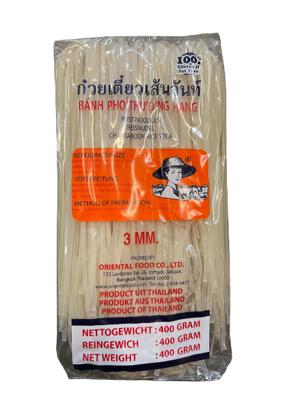 Risnudler Banh Pho Thuong Hang 3MM 34x400g