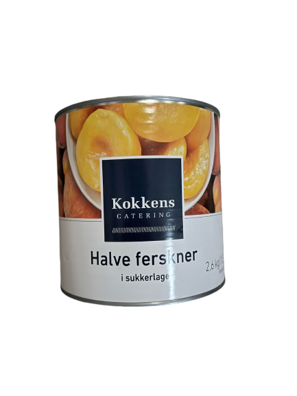 Halve fersken i sirup 3x1,5kg