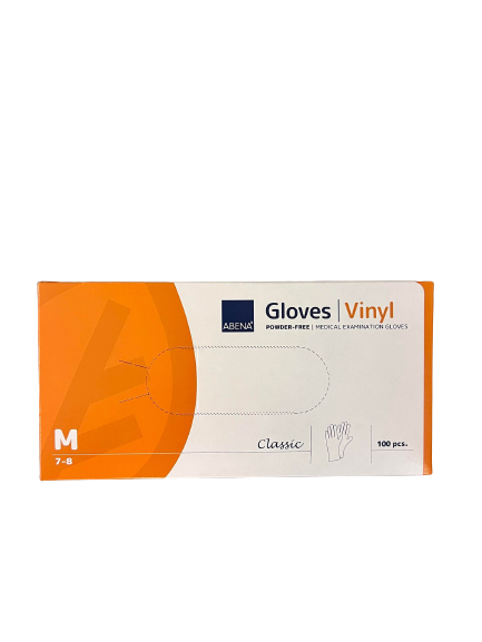 Vinyl handske gennemsigtig M 100stk